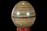 Polished, Banded Aragonite Egg - Morocco #98439-1
